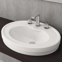 Bocchi Verona Tezgah Üstü Lavabo, 60 cm, Parlak Beyaz 1048-061-0126 - BOCCHI
