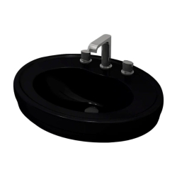 Bocchi Verona Tezgah Üstü Lavabo,Tek Delikli, 60 cm, Parlak Siyah 1048-005-0126 - BOCCHI