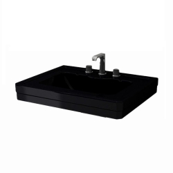 Bocchi Verona Üç Armatür Delikli Lavabo 71 cm Parlak Siyah 1040-005-0127 