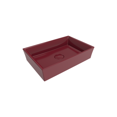 Bocchi Vessel 56 cm Dikdörtgen Lavabo P.Burgonya Bordosu - 1