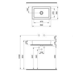 Bocchi Vessel Lavabo Çanak 56 cm Mat Sarı 1172-026-0125 - 3