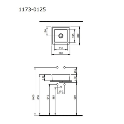 Bocchi Vessel Tezgah Üstü Lavabo 38 cm Mat Gri 1173-006-0125 - 2