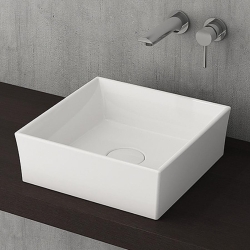 Bocchi Vessel Tezgah Üstü Lavabo 38x38 cm Parlak Beyaz 1173-061-0125 - 2