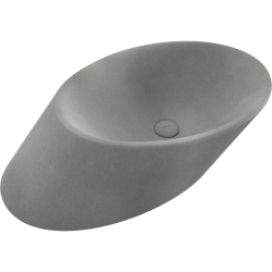 Bocchi Vessel Yatay Çanak Lavabo 72 cm Mat Beton - BOCCHI