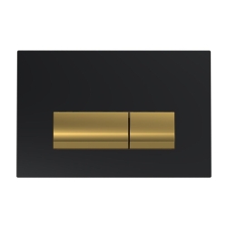 Bocchi Vivente Gömme Rezervuar Kumanda Paneli Metal Cam Siyah Altın 8200-0159 - BOCCHI