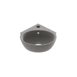 Bocci Taromina Arch Köşe Lavabo 30 cm Mat Beton - 1