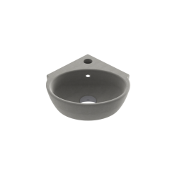 Bocci Taromina Arch Köşe Lavabo 30 cm Mat Beton - BOCCHI
