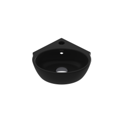 Bocci Taromina Arch Köşe Lavabo 30 cm Mat Siyah - 1