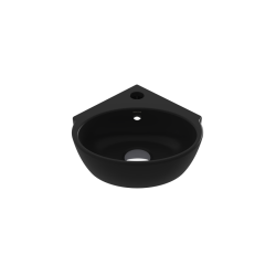 Bocci Taromina Arch Köşe Lavabo 30 cm Mat Siyah - BOCCHI