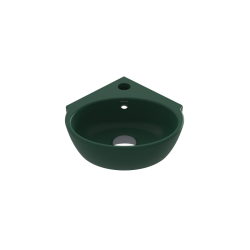 Bocci Taromina Arch Köşe Lavabo 30 cm Mat Yeşil - BOCCHI