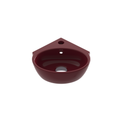 Bocci Taromina Arch Köşe Lavabo 30 cm Parlak Burgonya Bordosu - BOCCHI