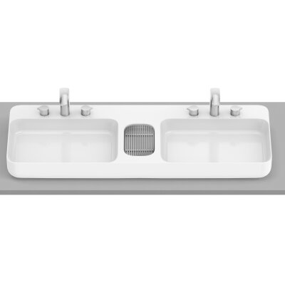 Çift Hazneli Tezgah Üstü Lavabo - 1