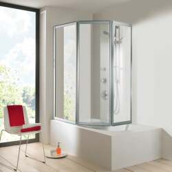 Classics Kapısız Duş Teknesi Üstü Üç Katlanır Cam Duşakabin - HÜPPE