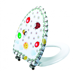 Creavit Çocuk Duroplast Metal Menteşeli Beyaz Dekorlu Klozet Kapağı - Creavit