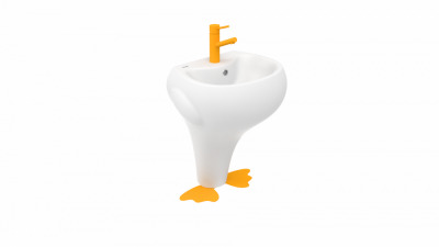 Creavit Ducky Sarı Ayaklı Lavabo 40x52 cm - 2