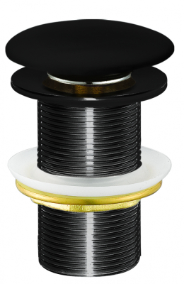 Creavit Lavabo Sifon Başlığı Seramik Üst Takım Taşmasız Siyah - 1