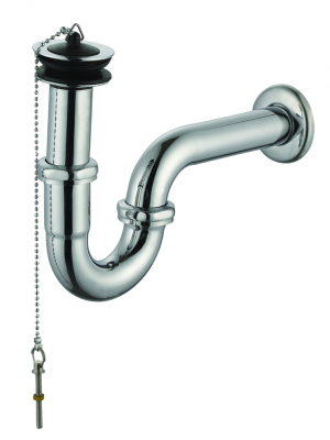 Creavit Lavabo Sifonu 33cm Süzgeçli Krom - 1
