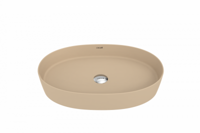 Creavit LOOP 60cm Masaüstü Oval İnce Lavabo Matt Cappuccino - 1