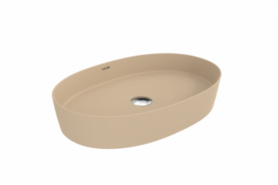 Creavit LOOP 60cm Masaüstü Oval İnce Lavabo Matt Cappuccino - 2