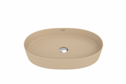 Creavit LOOP 60cm Masaüstü Oval İnce Lavabo Matt Cappuccino - Creavit