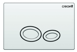 Creavit Parlak Krom Kaplama Kumanda Paneli - Creavit