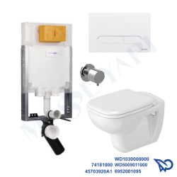 D-Code Rimless® Hygiene Glaze Asma Klozet Seti + Duravit Gömme Rezervuar - 1