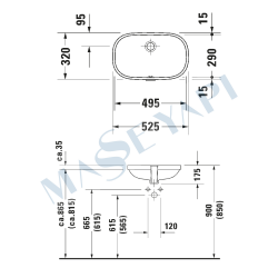 D-Code Tezgah Altı Lavabo 49 cm - 3