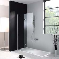 Design Elegance Kapısız Duş Teknesi Üstü Katlanır Cam Duşakabin - HÜPPE