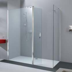 Design Elegance Kapısız Duş Teknesi Üstü Walk-In Cam Duşakabin - HÜPPE