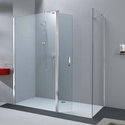 Design Elegance Kapısız Duş Teknesi Üstü Walk-In Cam Duşakabin - 1