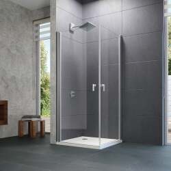 Design Pure Kare ve Dikdörtgen İki Menteşeli Kapı Duş Teknesi Üstü Duşakabin - HÜPPE