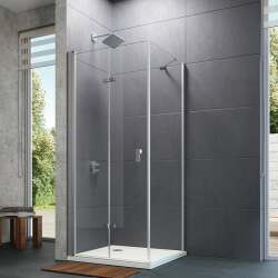 Design Pure Katlanır Kapılı İki Duvar Arası Cam Duşakabin - AKT - HÜPPE