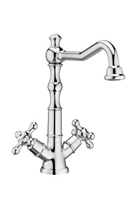 Döner Çıkış Uçlu Çift Kumanda Kollu Eviye Bataryası - 1