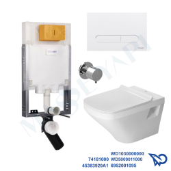 DuraStyle Rimless® Asma Klozet SetiHygiene Glaze + Duravit Gömme Rezervuar Seti - 1