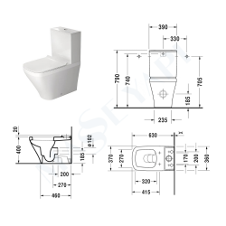 DuraStyle Takım Klozet
Rezervuar + Amortisörlü Kapak - 2