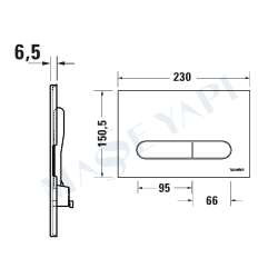 DuraSystem® Beta 100 Kumanda Kapağı, Parlak Beyaz - 2