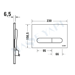 DuraSystem® Beta 100 Kumanda Kapağı, Parlak Krom - 2