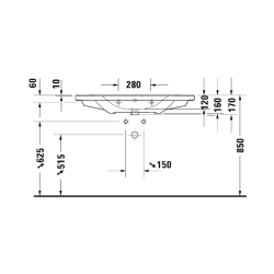 Duravit D-Neo Etajerli Lavabo 100 cm 2367100000 - 3