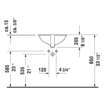 Dune Tezgah Altı Lavabo 46 cm - 3