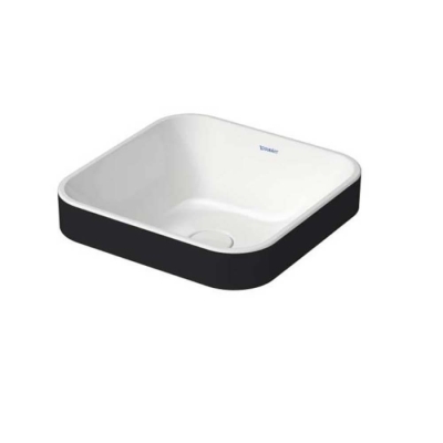 Duravit Happy D.2 Plus Tezgah Üstü Lavabo 40 cm Beyaz-Mat Antrasit 2359406100 - 1