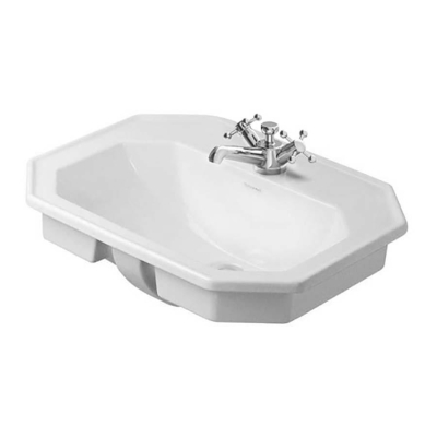 Duravit Lavabo Üstten Geçme 1930 Seri 58 cm Üç Delikli 0476580030 - 1