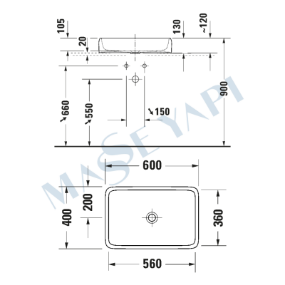 Duravit Qatego Çanak Lavabo 60 cm - 3