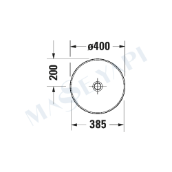 Duravit Sivida DuroCast® Çanak Lavabo Ø 40 cm - 3