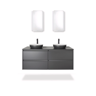 Duravit Sivida DuroCast® Çanak Lavabo Ø 40 cm,Çift Renk Beyaz / K. Gri - 2