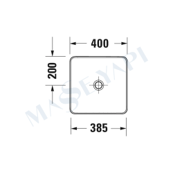 Duravit Sivida DuroCast® Çanak Lavabo 40 cm,Çift Renk Beyaz / K. Gri - 3