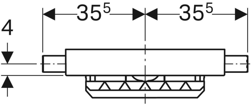 Geberit Duş için Geberit Kombifix Elemanı, Cleanwall Duvar Süzgeci, Girişte 65–90 Mm Şap Yüksekliği için - 457536001 - 3