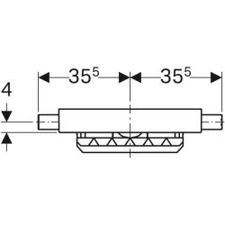 Duş için Geberit Kombifix elemanı, duvar süzgeci ile, girişte 90–200 mm şap yüksekliği için - 3