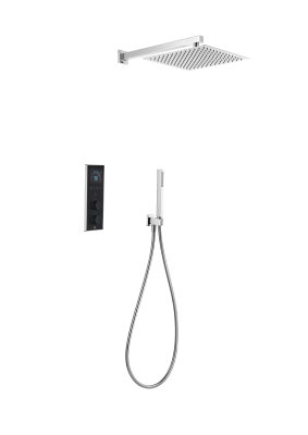 Duş Paketi 2 Yollu: Duş Başığı 300 x 300, Duvar Bağlantı Borusu, Stella Stick Square Duş Seti - 1
