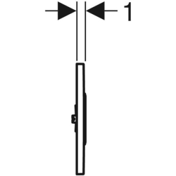 Elektronik deşarj tetiklemeli Geberit pisuvar deşarj kontrolü, elektrikli, kapak Type 10: parlak krom, mat krom - 4