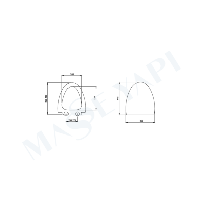 Etna Asma Klozet - Mat Gri Set (Kapak Dahil ) - 4